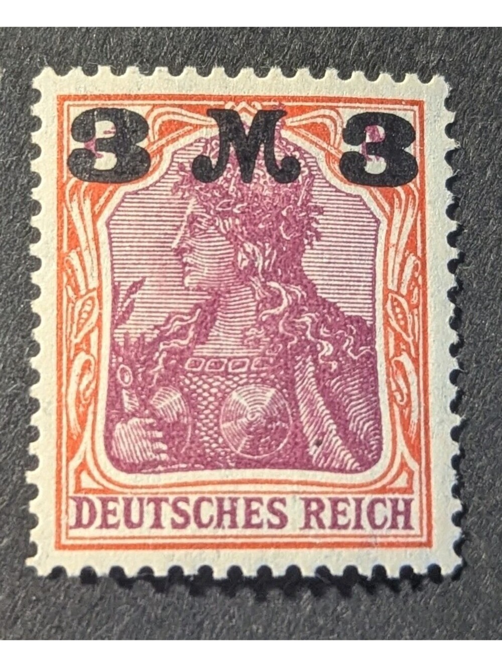 Germany Germania Deutches Reich Stamps Mi 155 - 3M OP Mint MNH